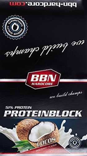 BBN Hardcore Protein Energieriegel, Kokos, 15 Stück