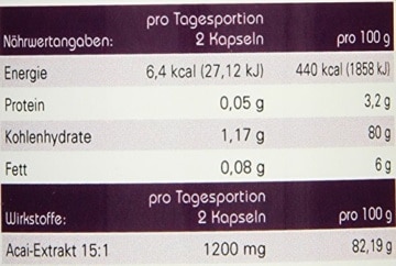 Acai hochdosiert